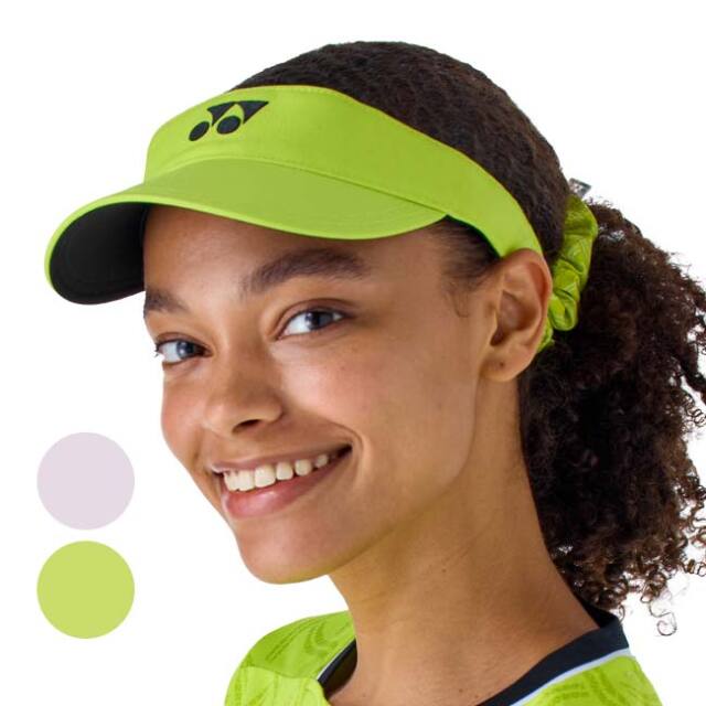 ヨネックス(YONEX) 2026 レディース ロゴ刺繍入りサンバイザー 日よけ