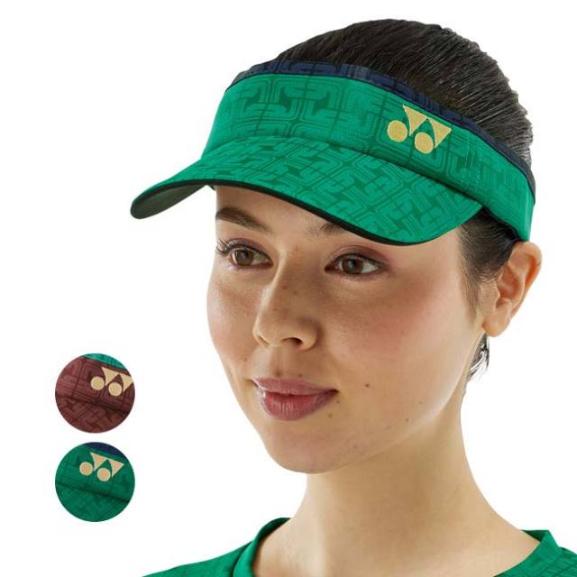 【9,000円以上で8％OFFクーポン】ヨネックス(YONEX) 2025 レディース Beauty ＆ Bloom ビューティー＆ブルーム ロゴ刺繍入り サンバイザー 日よけ バイザー 40101(25y4m)