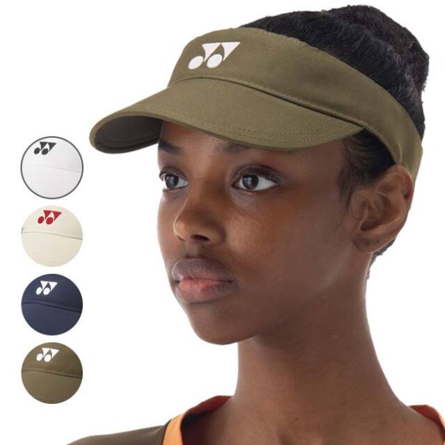 【9,000円以上で8％OFFクーポン】ヨネックス(YONEX) 2025 レディース ロゴ刺繍入りサンバイザー 日よけ　バイザー 40113(25y1m)