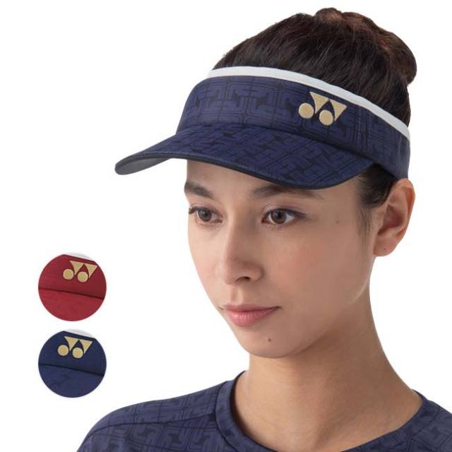 ヨネックス(YONEX) 2024 レディース ロゴ刺繍入り サンバイザー 日よけ 