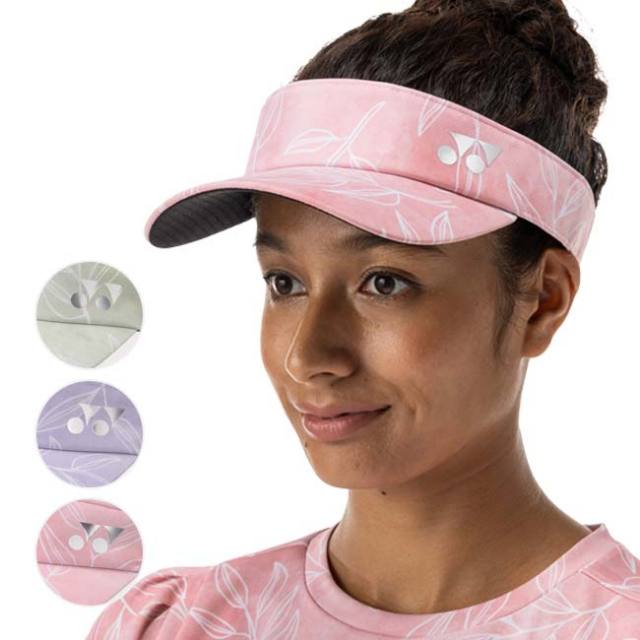 【9,000円以上で8％OFFクーポン】売切り終了！ヨネックス(YONEX) 2024 レディース ボタニカル柄 サンバイザー 40103(24y1m)