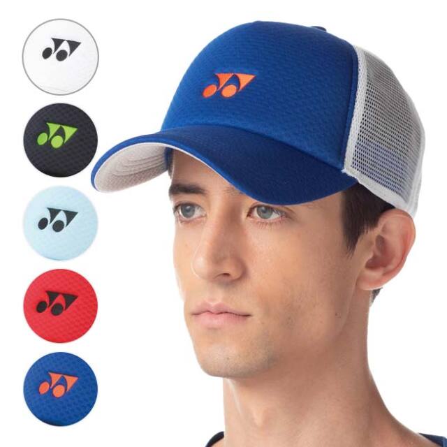 【9,000円以上で8％OFFクーポン】ヨネックス(YONEX) 2024 ユニセックス ロゴ刺繍入り メッシュ キャップ 帽子 40107(24y1m)