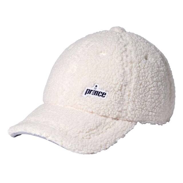 25年秋冬新作 ハイブリッド2トーンキャップ / ホワイト BE34CAP02 プリンス(Prince) 2025 レディース ボアキャップ 吸汗速乾 PH546F(25y9m)