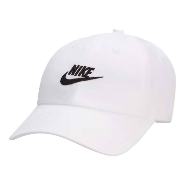 ナイキ(NIKE) 2025 HO ユニセックス CLUB クラブ アンストラクチャード フューチュラ ウォッシュ キャップ FB5368-100 ホワイト×ブラック(25y12m)