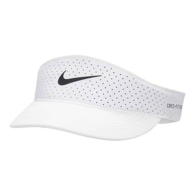 ナイキ(NIKE) ユニセックス Dri-FIT ADV エース サンバイザー FB6443-100ホワイト×アンスラサイト(24y7m)