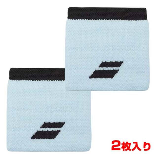 バボラ(Babolat) ユニセックス ロゴ入り リストバンド 2枚入り 5UT1261-4142 イリュージョンブルー(26y8m)
