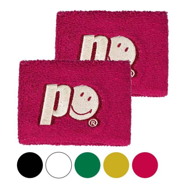 【8日から72時間 8%OFFクーポン】【2個組】プリンス(Prince) 2025 ユニセックス PRINCE×SMILEY 刺繍入りシングルワイド リストバンド 7T70H02(25y10m)