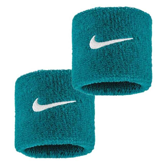 【2個組】ナイキ(NIKE) ユニセックス Swoosh スウッシュ クラシック リストバンド 2P BN3000-327 ブライトスプルース×WH(26y10m)