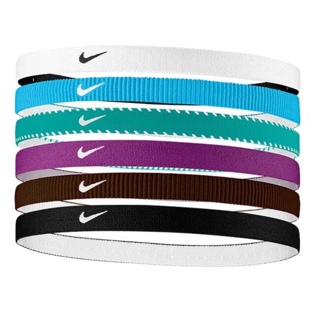 【6本組】ナイキ(NIKE) ユニセックス FLEX フレックス クラシック ヘッドバンド 6P BN2003-140 ホワイト×Bブルー(26y10m)