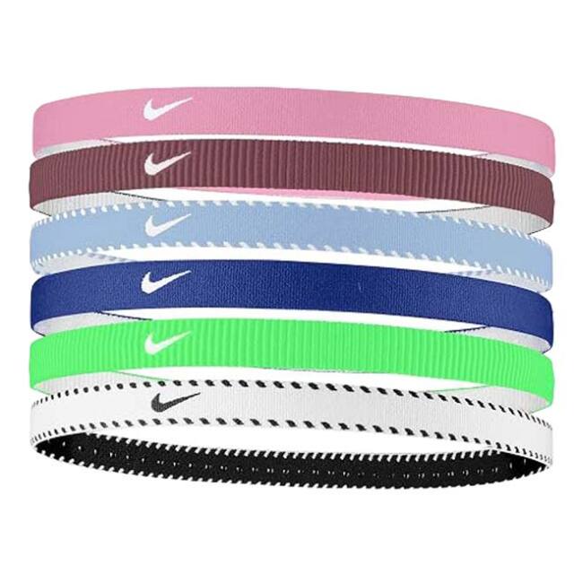 【6本組】ナイキ(NIKE) ユニセックス FLEX フレックス クラシック ヘッドバンド 6P BN2003-664 ピンクライズ×Wグレー(26y10m)