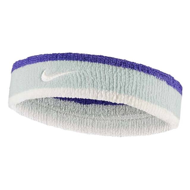 ナイキ(NIKE) ユニセックス Swoosh スウッシュ クラシック ヘッドバンド BN1000-043 Lシルバー×Dコンコルド×S(26y7m)
