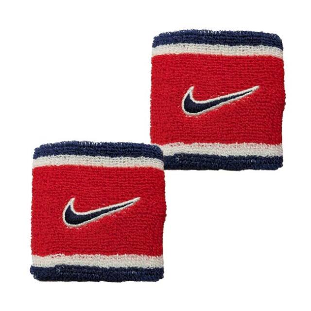 【2個組】ナイキ(NIKE) ユニセックス Swoosh スウッシュ クラシック リストバンド BN3101-664 Uレッド×ネイビー(26y4m)