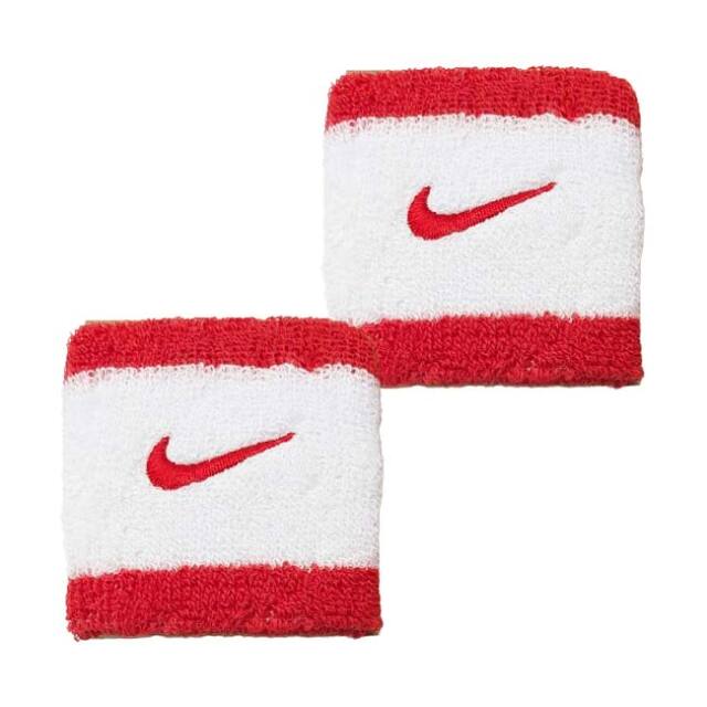 【2個組】ナイキ(NIKE) ユニセックス Swoosh スウッシュ クラシック リストバンド BN3101-119 ホワイト×Fレッド(26y4m)
