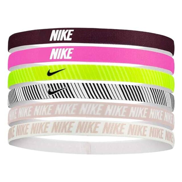 【6本組】ナイキ(NIKE) ユニセックス FLEX フレックス クラシック ヘッドバンド プリンテッド 6P BN2006-629 バーガンディC×Sレッド(26y1m)