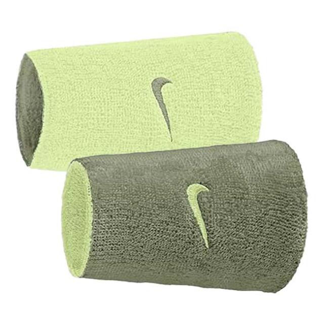 【2個組】ナイキ(NIKE) ユニセックス SWOOSH スウッシュ リバーシブル ダブルワイド リストバンド BN3100-311Lリキッドライム×Lアーミー(26y1m)