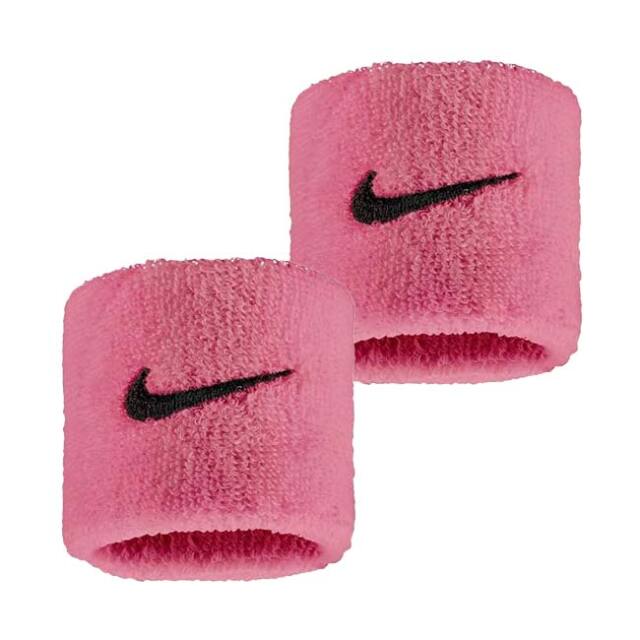 【2個組】ナイキ(NIKE) ユニセックス Swoosh スウッシュ クラシック リストバンド BN3000-618 ピオニー×ブラック(26y1m)