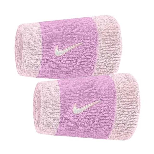 【2個組】ナイキ(NIKE) ユニセックス Swoosh スウッシュ クラシック ダブルワイド リストバンド BN4000-515 ライトマゼンタ×ピンクF(26y1m)