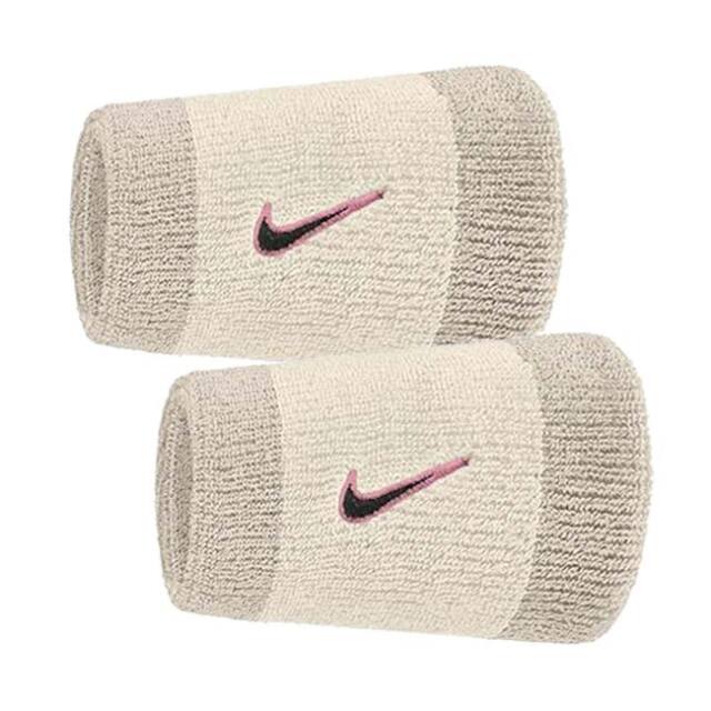 【2個組】ナイキ(NIKE) ユニセックス Swoosh スウッシュ クラシック ダブルワイド リストバンド BN4000-111 セイル×クリームII×BK(26y1m)
