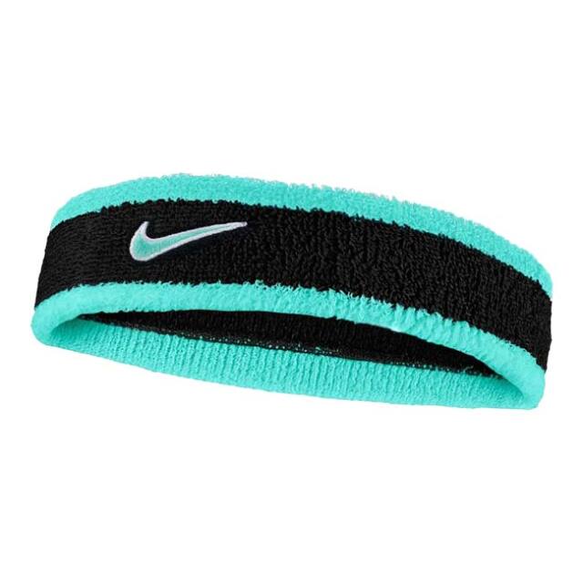 【8日から72時間 8%OFFクーポン】ナイキ(NIKE) ユニセックス SWOOSH スウッシュ クラシック ヘッドバンド BN1000-072 ブラック×Bターコ(25y10m)
