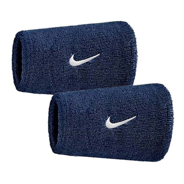 【2個組】ナイキ(NIKE) ユニセックス Swoosh スウッシュ クラシック ダブルワイドリストバンド BN4000-463 カレッジネイビー×WH(25y7m)