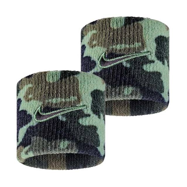 【2個組】ナイキ(NIKE) ユニセックス SWOOSH スウッシュ Dri-FIT クラシック プリントリストバンド BN3200-930 Oグリーン×セコイア×BK(25y7m)