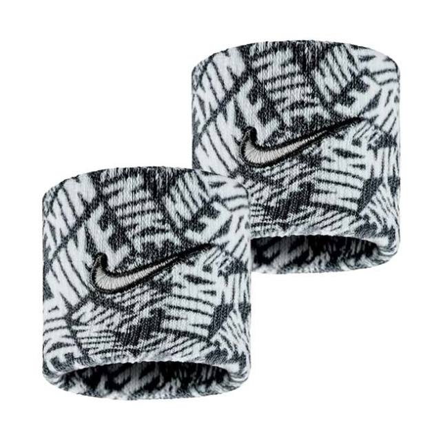 【2個組】ナイキ(NIKE) ユニセックス SWOOSH スウッシュ Dri-FIT クラシック プリントリストバンド BN3200-027 ブラック×ホワイト×WH(25y7m)