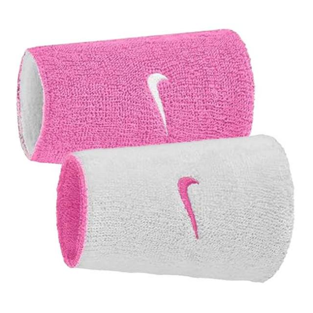 2個組】ナイキ(NIKE) ユニセックス SWOOSH スウッシュ リバーシブル ダブルワイド リストバンド BN3100-627 Pピンク×WH×P ピンク(25y7m) Nike+ SportBand スポーツバンド ピンク 未使用