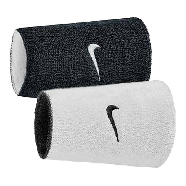 【2個組】ナイキ(NIKE) ユニセックス SWOOSH スウッシュ リバーシブル ダブルワイド リストバンド BN3100-036 ブラック×ホワイト×BK(25y7m)