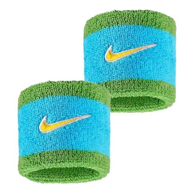 【2個組】ナイキ(NIKE) ユニセックス Swoosh スウッシュ クラシック リストバンド BN3000-488 Bブルー×CHL×Uゴールド(25y7m)