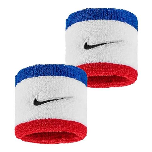 【2個組】ナイキ(NIKE) ユニセックス Swoosh スウッシュ クラシック リストバンド BN3000-467 ゲームロイヤル×Uレッド(25y7m)