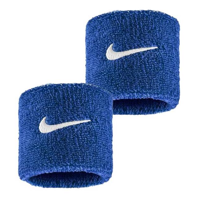 【2個組】ナイキ(NIKE) ユニセックス Swoosh スウッシュ クラシック リストバンド BN3000-400 ゲームロイヤル×ホワイト(25y7m)