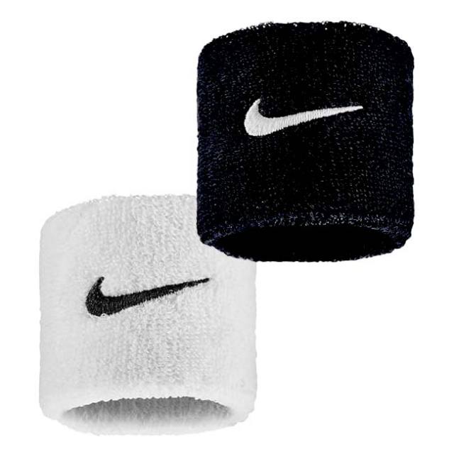 【2個組】ナイキ(NIKE) ユニセックス Swoosh スウッシュ クラシック リストバンド BN3000-036 ブラック×ホワイト×BK(25y7m)