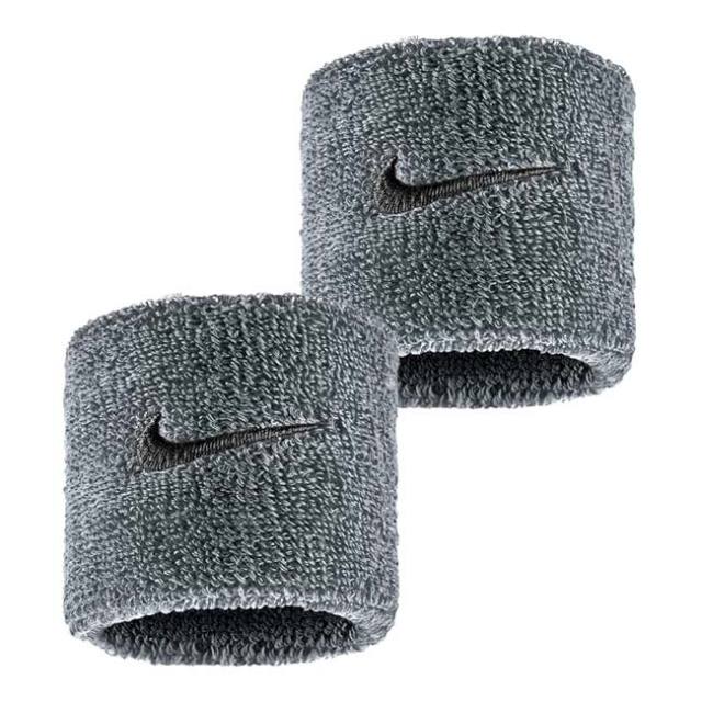 【2個組】ナイキ(NIKE) ユニセックス Swoosh スウッシュ クラシック リストバンド BN3000-005 クールグレー×ブラック(25y7m)