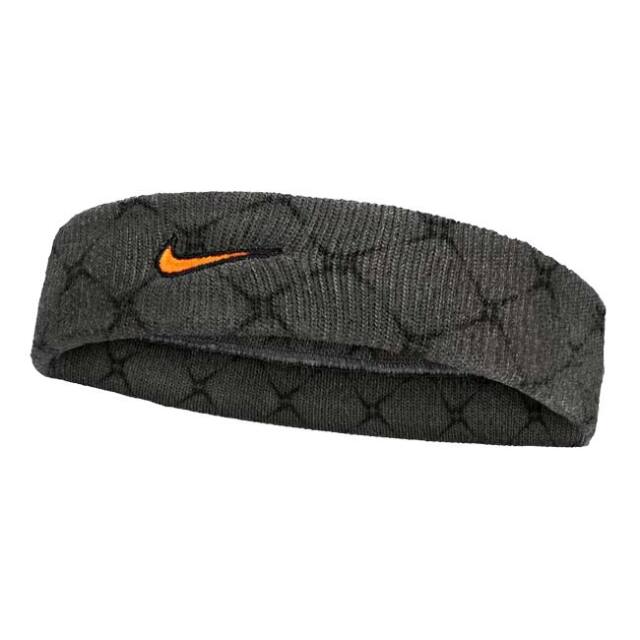 ナイキ(NIKE) ユニセックス SWOOSH スウッシュ Dri-FIT クラシック プリントヘッドバンド BN1200-022 アンスラS×BK×Tオレンジ(25y7m)