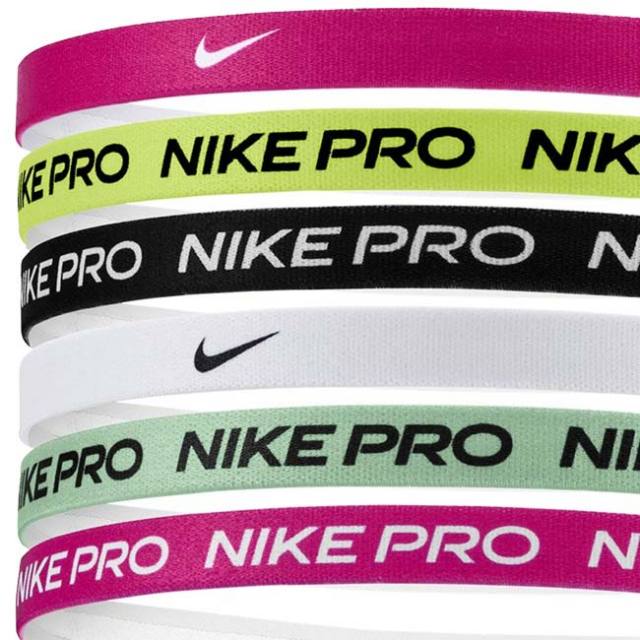 beckaz同梱セット　NIKE　ヘッドタイ　白緑＆ピンクパープル 色柄違い6本組」ナイキ(NIKE) ユニセックス プリント ヘッドバンド 6本