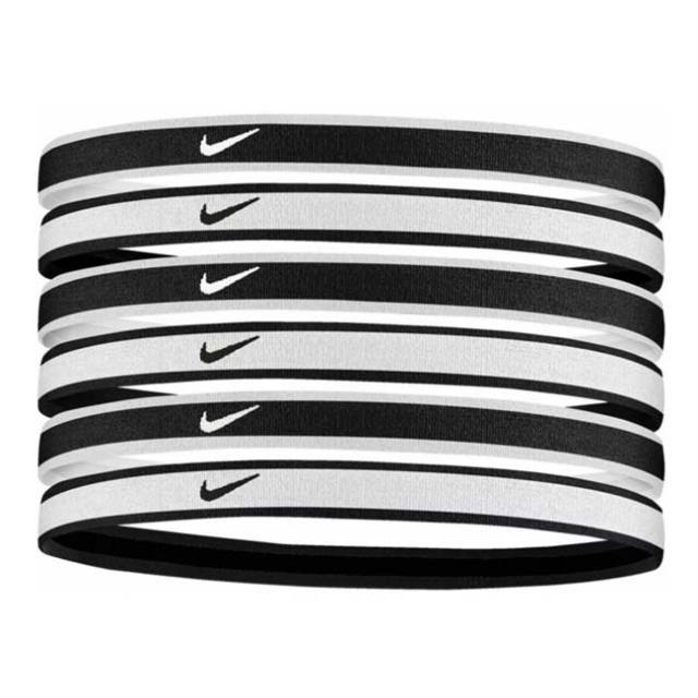 ナイキ(NIKE) ユニセックス スウッシュヘッドバンド 2.0 6本セット N1002021／BN2071-176 ホワイト×ブラック(23y7m)
