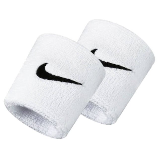 ナイキ Nike ユニセックス スウッシュ リストバンド 2個1セット Nnnos Bn0007 101 ホワイト ブラック y10m