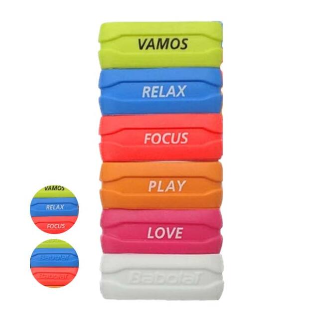 【6色1セット】バボラ(Babolat) カスタムリング 6色アソート グリップバンド BA710026-6p(17y5m)