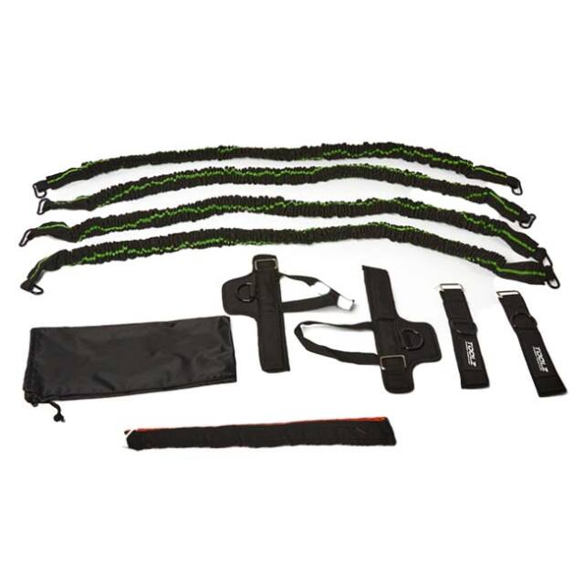 トップスピン(TOPSPIN) ／ツールズ(TOOLZ) トレーニングシステム 4点セット 収納袋付き LS3666BK×グリーン×オレンジ(24y7m)