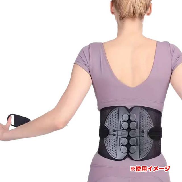 腰痛対策・姿勢矯正に」ユニセックス 通気性メッシュ腰サポーター