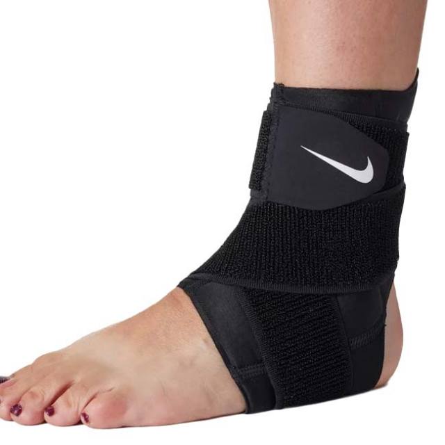 ナイキ(NIKE) 2025 SP ユニセックス PRO プロ Dri-FIT ストラップ付きアンクルスリーブ 3.0 足首サポーター N1000673-010 ブラック×ホワイト(25y5m)
