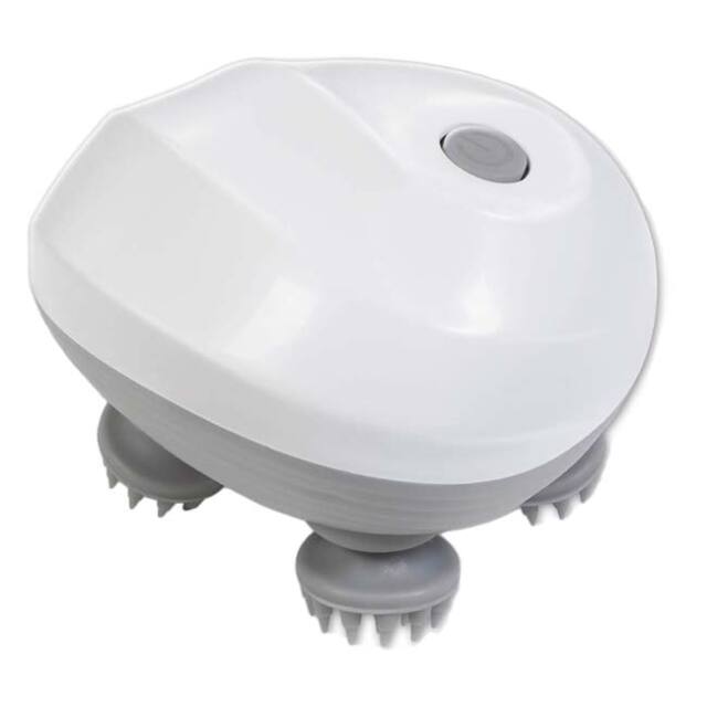 【ヘッドスパを楽しもう】ハック(HAC) ヘッドリフレッシャー IPX4防水 USB充電式 自動オフ機能 強さ三段階 簡単操作 HAC5134A ホワイト(26y4m)