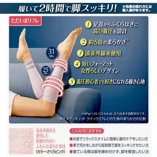 2時間で脚スッキリ」ドクターショール(Dr.Scholl) メディキュット 短