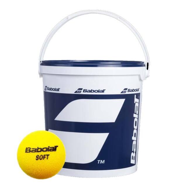 「36球入り」バボラ(Babolat) Soft Foam Box X36 ソフトフォームボックス 36球入り バケツ入りスポンジボール ジュニアボール 513004-113(24y7m)