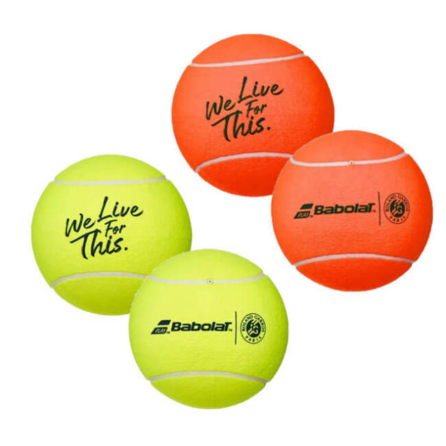 寄せ書きにも最適 バボラ Babolat 19 ローランギャロス We Live For This ミッドサイズボール 直径約13cm 19y4m