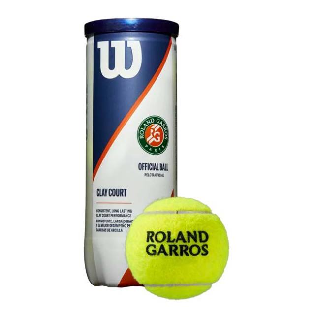 【9,000円以上で8％OFFクーポン】ウィルソン(Wilson) 2023 ローランギャロス CLAY テニスボール 3球入り 全仏オープン 公式球 WRT125000(23y5m)