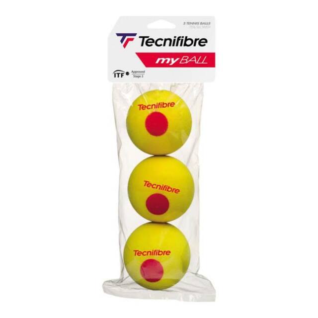 「3球入り」テクニファイバー(Tecnifibre) MY NEW BALL マイボール スポンジボール ジュニアテニスボール TBP3SP1(23y1m)