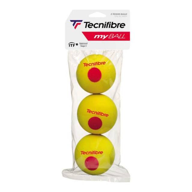 【9,000円以上で8％OFFクーポン】「3球入り」テクニファイバー(Tecnifibre) MY NEW BALL マイボール スポンジボール ジュニアテニスボール TBP3SP1(23y1m)