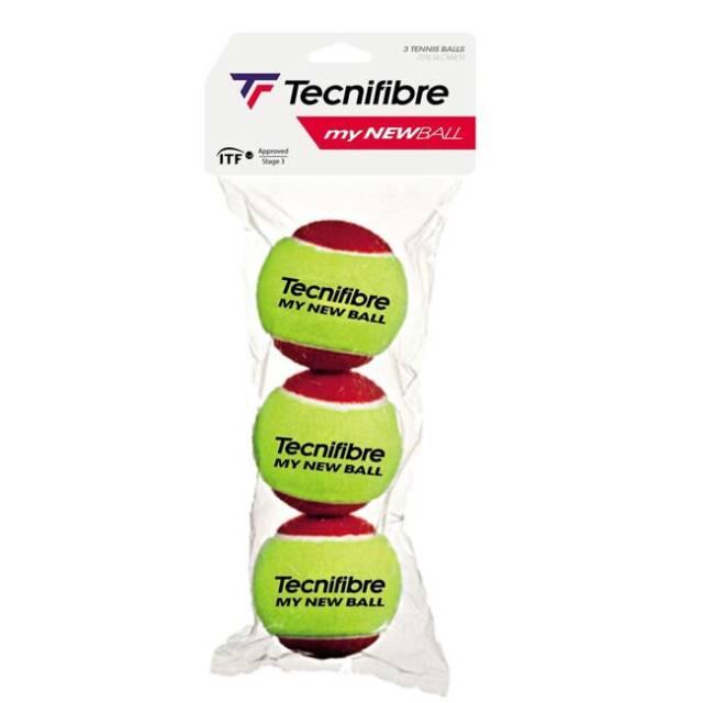 【9,000円以上で8％OFFクーポン】「3球入り」テクニファイバー(Tecnifibre) MY NEW BALL マイニューボール ステージ3 レッドボール (ツートンタイプ) ジュニアテニスボール TBP3RD1(23y1m)