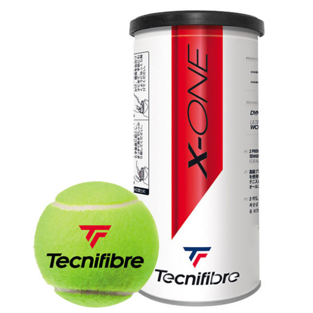 [2球入りスチール缶]テクニファイバー(Tecnifibre) 2021 X-ONE エックスワン プレミアム 硬式テニスボール TBA2XE1(21y2m)